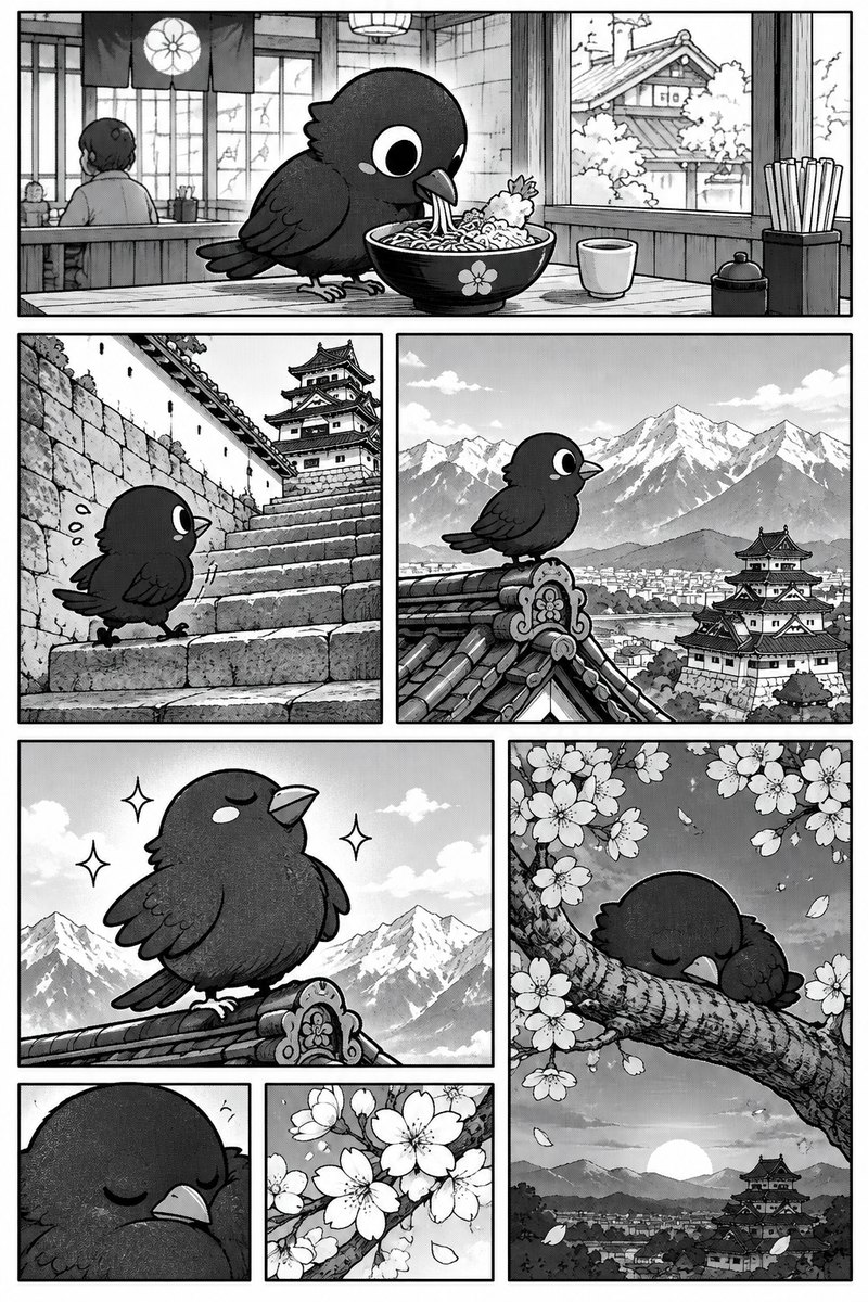 カラス、松本城へ帰る — ページ 2